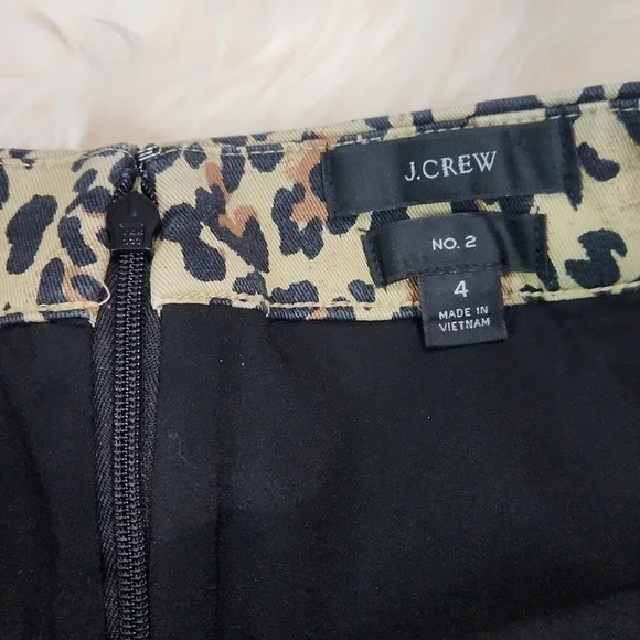 J.Crew No.2 Pencil Skirt Leopard Print Bi Stretch - Picture 2 of 4